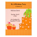 Orange Cake and Cupcakes Birthday Invitation