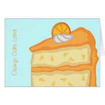 Orange Cake Lover Greeting Cards