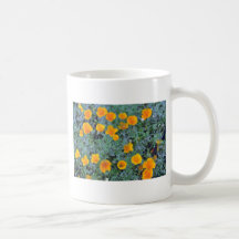 Orange California Poppies Overhead flowers Mugs
