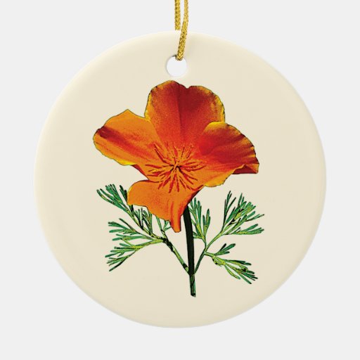 orange california poppy christmas tree ornament zazzle orange california poppy christmas tree ornament zazzle