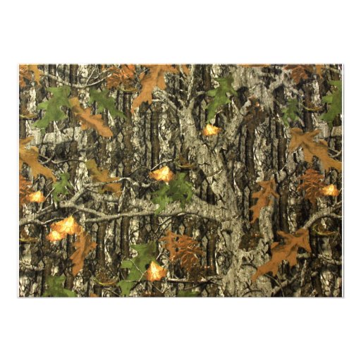 Orange - Camo Birthday Boy Invitations