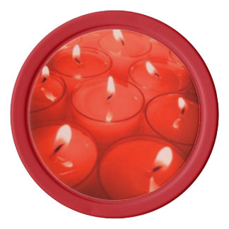 Poker chip candles