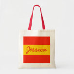 orange canvas bag