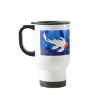 Orange Capped Kohaku Koi in Blue Lagoon mugs