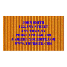 Orange Cardboard Business Card Template