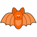 Orange Cartoon Bat Halloween Ornament photo sculptures by mariannegilliand Orange Cartoon Bat Halloween Ornament photo sculptures