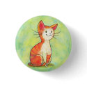Orange Cat  Button