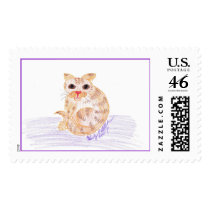 Orange Cat by "Wendy C. Allen" postage