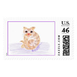 Orange Cat by "Wendy C. Allen" Stamp