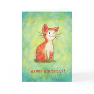 Orange Cat Greeting Card
