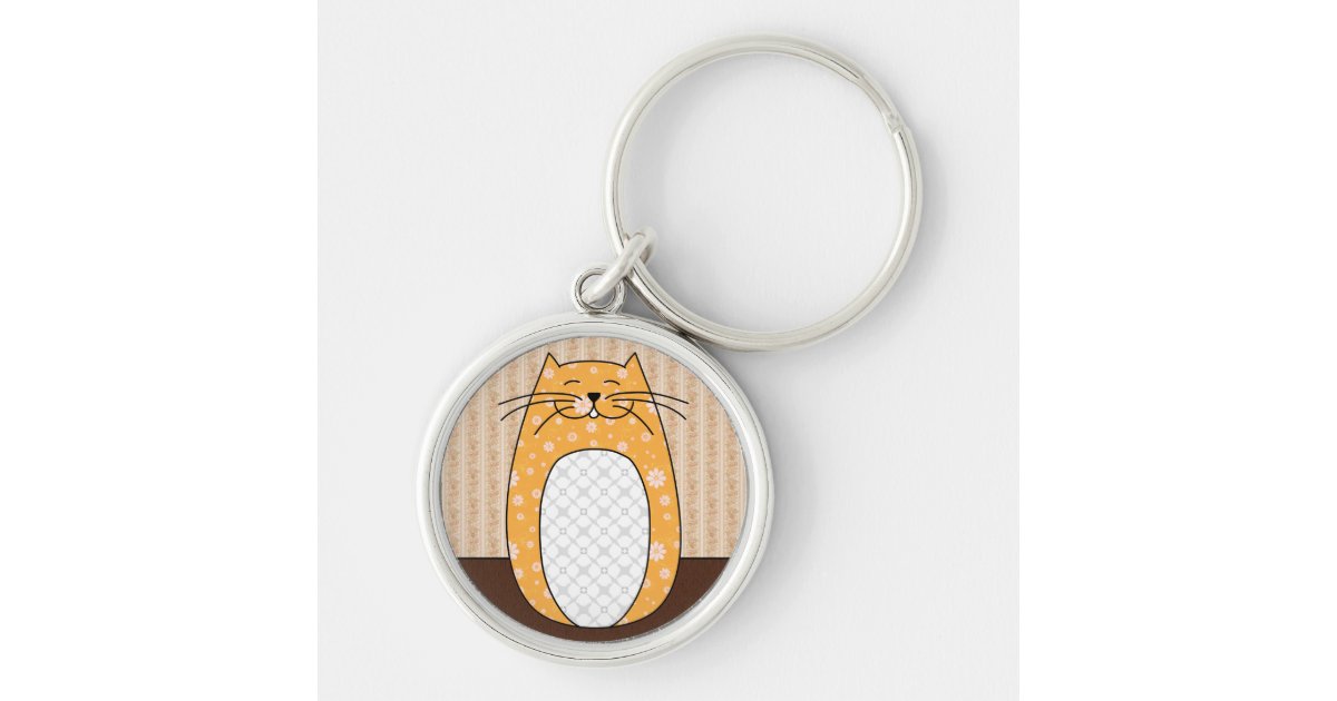 'Orange Cat' Keychain Zazzle