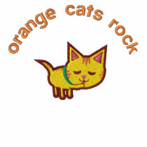 Orange Cat Lover Embroidered embroidered shirts