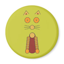 Orange Cat Magnet by RLMdesignes Orange Cat Magnet