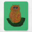 Orange Cat on Sage mousepads by pidgiefund Orange Cat on Sage mousepads