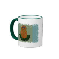 Orange Cat on Sage Mug