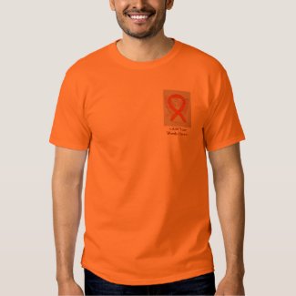 Orange Cat Ribbon Angel Cause Awareness Shirts