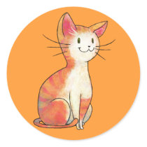Orange Cat  Small Stickers