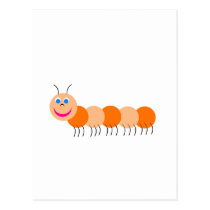 orange caterpillar postcards