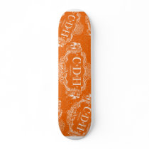 Orange CDH Awareness Skateboard by cherubs Orange CDH Awareness Skateboard