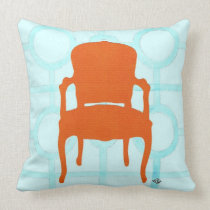 ORANGE CHAIR SILHOUETTE CUSHION PILLOWS