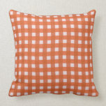 Orange checks - two sided pillow pillows