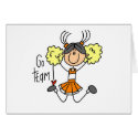 Orange Cheerleader cards by stick_figures Orange Cheerleader cards