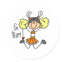 Orange Cheerleader stickers