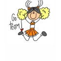 Orange Cheerleader T-shirt by stick_figures Orange Cheerleader T-shirt