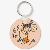 Orange Cheerleader Tshirts and Gifts keychains