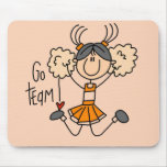 Orange Cheerleader Tshirts and Gifts Mouse Mat