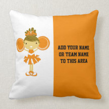 Orange Cheerleading American MOJO Pillow