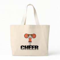 Orange Cheerleading T-shirts and Gifts Tote Bags