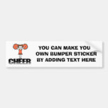 Orange Cheerleading T-shirts and Gifts Bumper Sticker