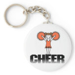 Orange Cheerleading T-shirts and Gifts keychains