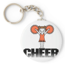 Orange Cheerleading T-shirts and Gifts Keychain
