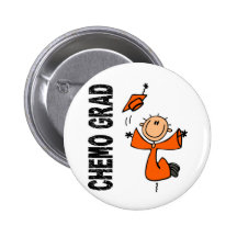 Orange CHEMO GRAD 1 (Kidney Cancer) Button