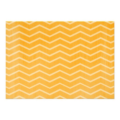 Orange Chevron Wedding Invitations
