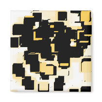 "Orange Chocolate Cake" Geometric Art magnets by RLMdesignes "Orange Chocolate Cake" Geometric Art magnets