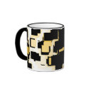 "Orange Chocolate Cake" Geometric Art mugs
