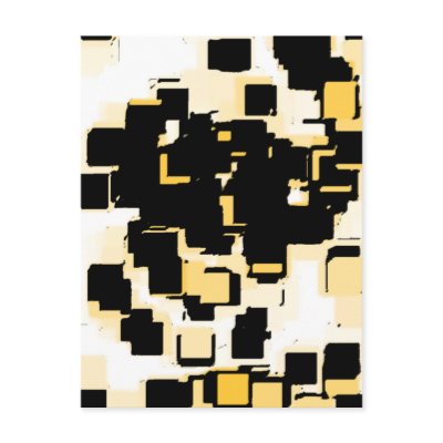 Orange Chocolate Cake, geometric graphic Post Cards by RLMdesignes