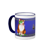 Orange Christmas Kitty  Mug
