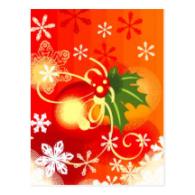 Orange Christmas Postcards