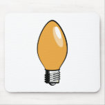 Orange Christmas Tree Light Mouse Pad