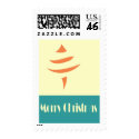 Orange Christmas Tree postage