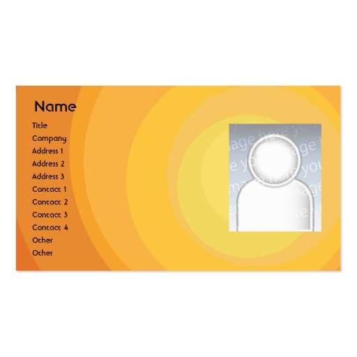 Orange Circle Shades - Business Business Card