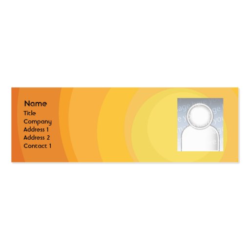 Orange Circle Shades - Skinny Business Card Templates (front side)