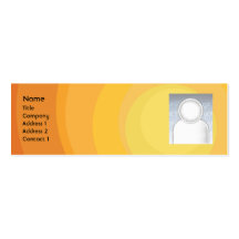 Orange Circle Shades - Skinny Business Card Templates