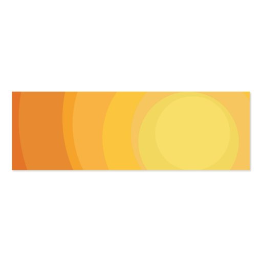 Orange Circle Shades - Skinny Business Card Templates (back side)