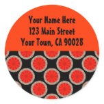 Orange Circles Address Label stickers