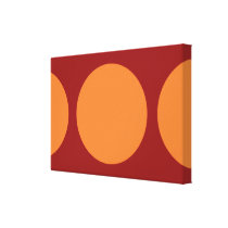 Orange Circles on Red canvas prints